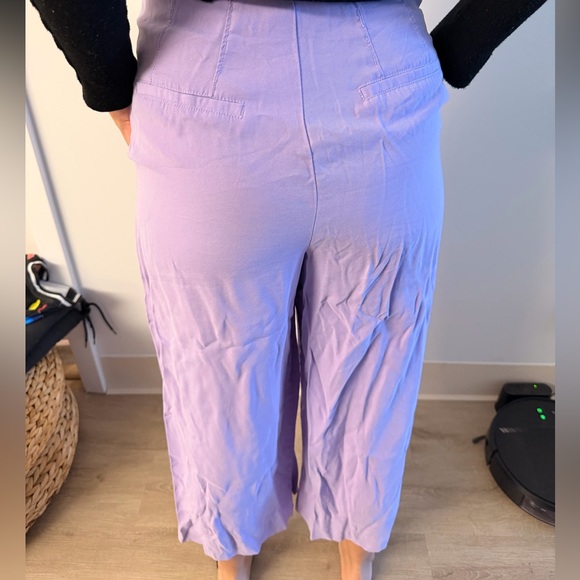 Zara Lavender High-Waisted Wide Pants - Picture 4 of 7